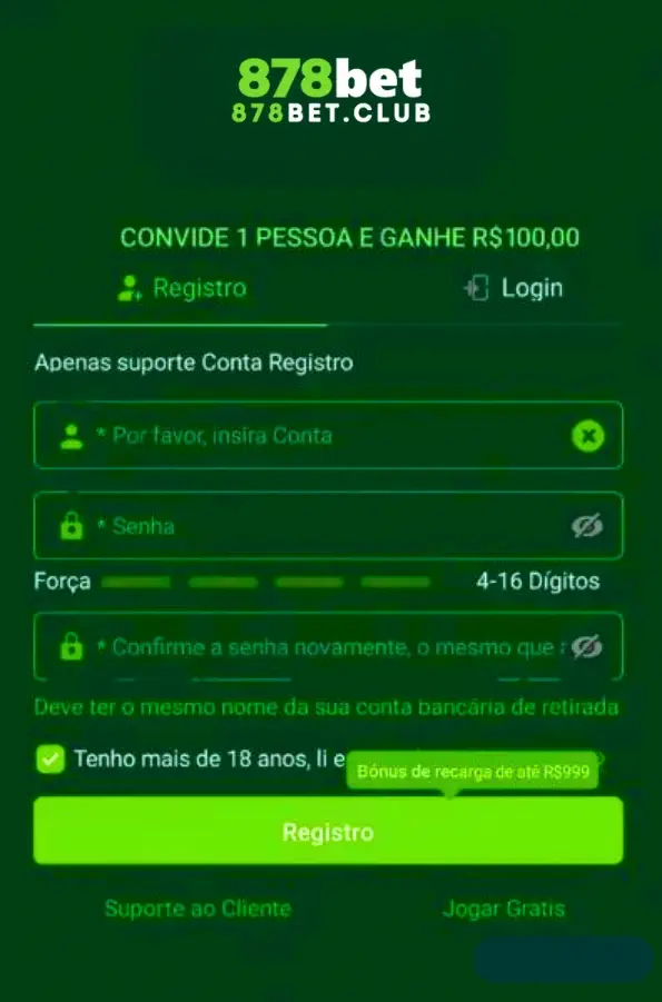registro e login